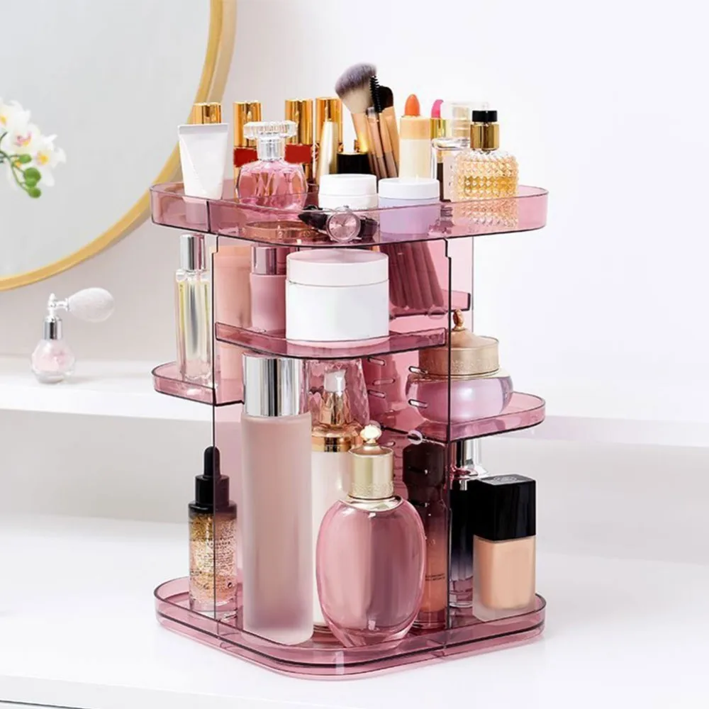 2019 1PC 360 Degrees Rotating Cosmetic Storage Rack Lipstick Jewelry Case Holder Display Stand Box MakeUp Organizer | Дом и сад