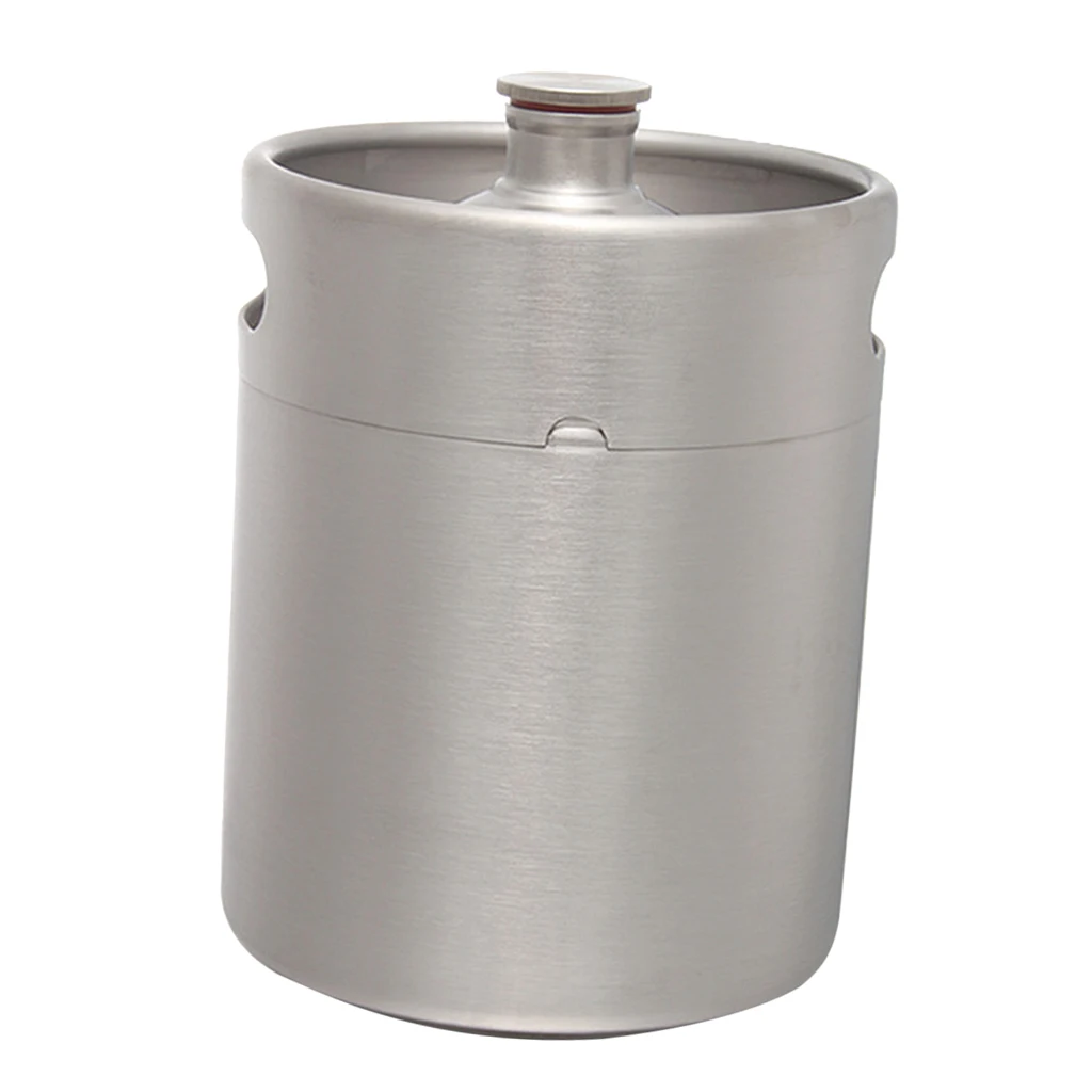 Мини баррель Keg Growler из нержавеющей стали вмещает пиво с двойными ручками 2L/3/6L/5L