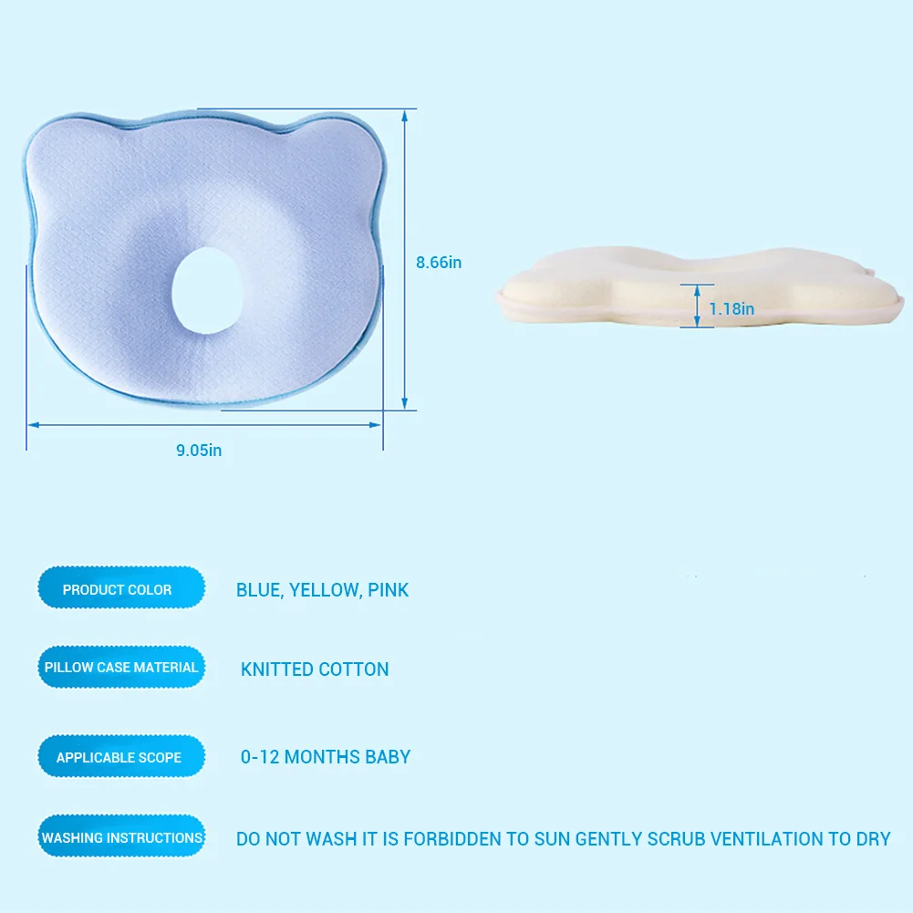Подушки из пены с эффектом памяти для новорожденных дышащие подушки