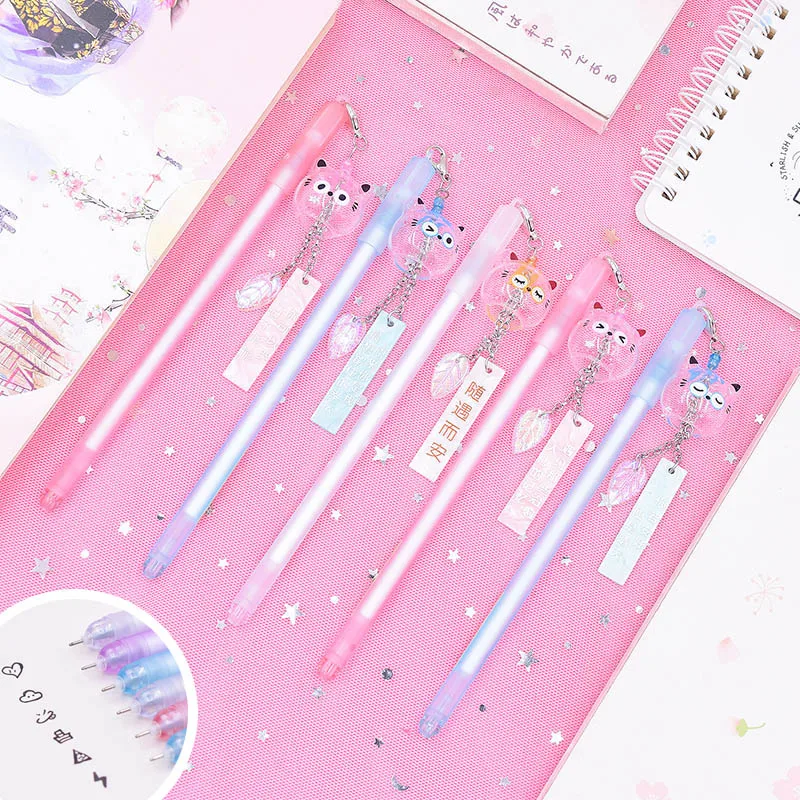 1 шт. милые кошачьи кавайные ручки кристальная гелевая подвеска Pens нейтральные