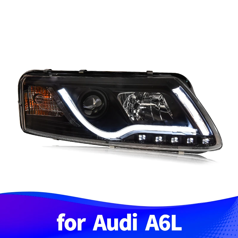 Фара в сборе для Audi A6 2005 2008 светодиодный светодиодные дневные ходовые огни сигнал