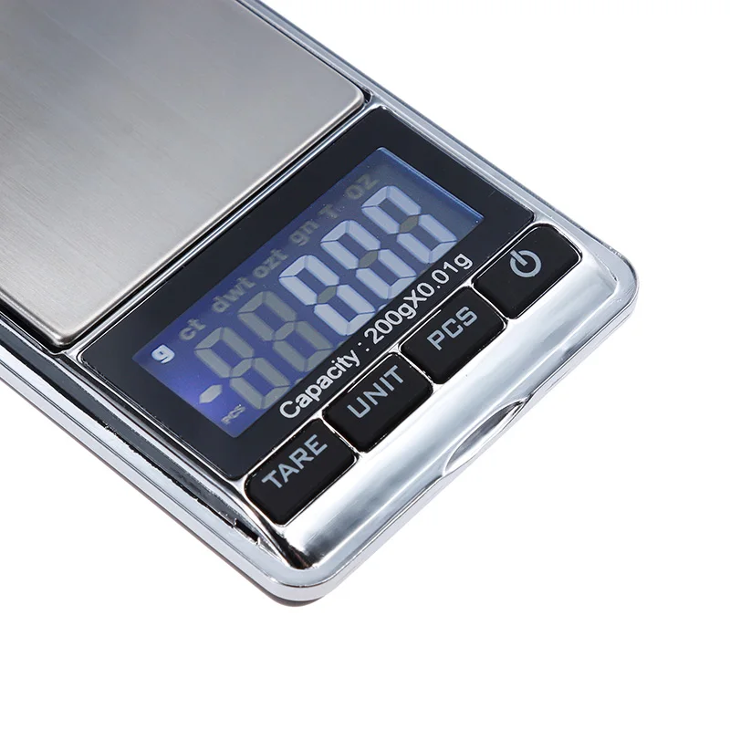 Мини точные цифровые весы 0,01 г 200/300/500g ЖК-дисплей Экран электронный Портативный Карманные ювелирные весы весят Кухня весы