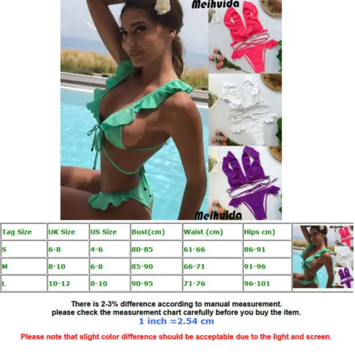 Женский раздельный купальник Thefound пикантный купальный костюм с рюшами и