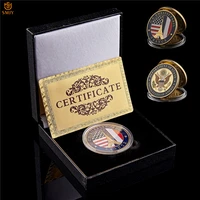 usa freedom embassy paris state council gold plated metal challenge commemorative coin wluxury box