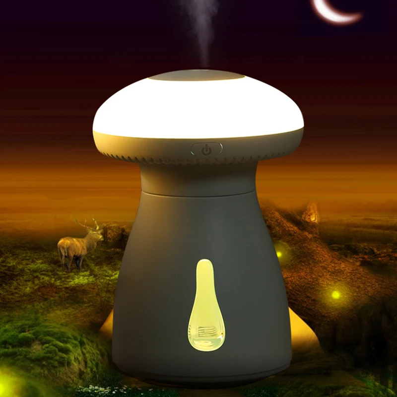 Cute Mushroom Lamp Humidifier Multifunction Office Home Air Mini Usb With Led Night Light | Бытовая техника