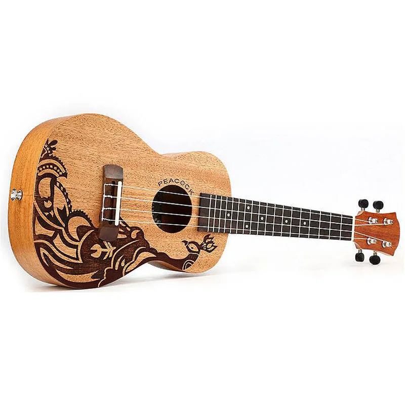 SEWS YAEL Гавайская гитара 23 дюймов 4 строки Sapele Ukulele из розового дерева гриф