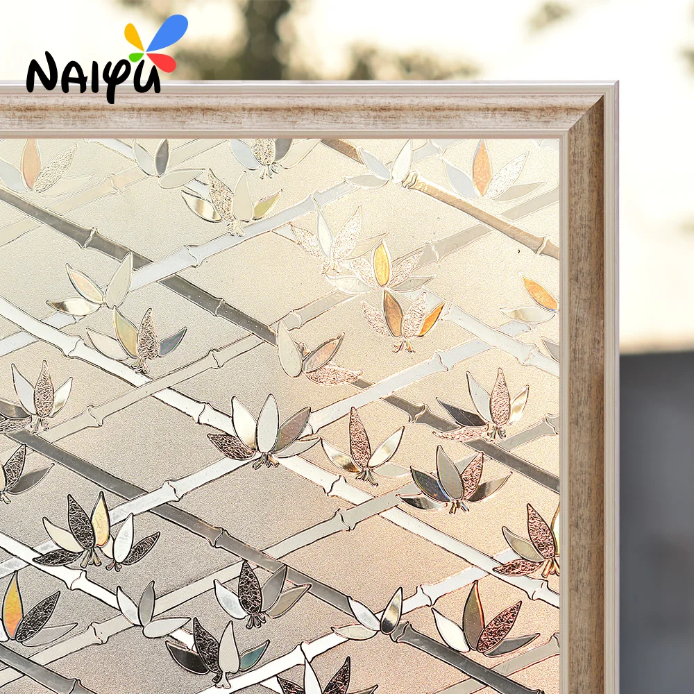 

0.3mm 3d Static Cling Dazz Pvc Heat Insulation Opaque Explosion-proof Glass Films No-glue Decorative Sticker living Window Film