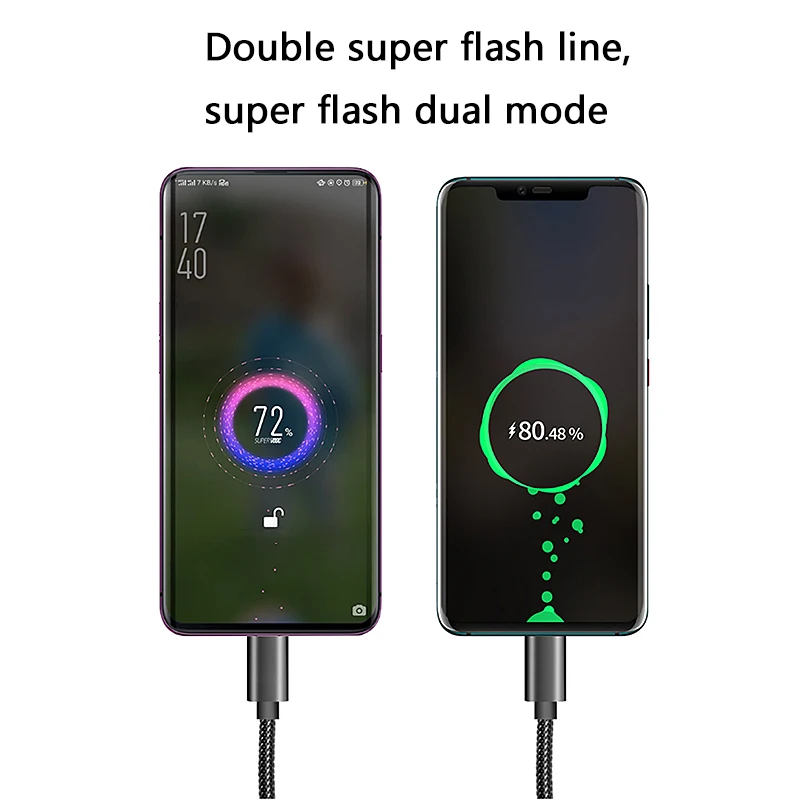 USB C кабель 5A Supercharge 1 м Type для Huawei p20 lite быстрый зарядный Samsung S9 8 Note 9 | Электроника
