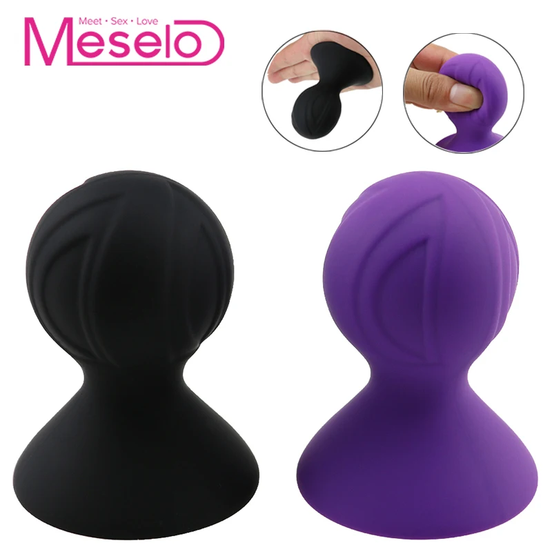 Meselo 1 пара сосков игрушки присоски БДСМ секс игры силиконовые женские груди