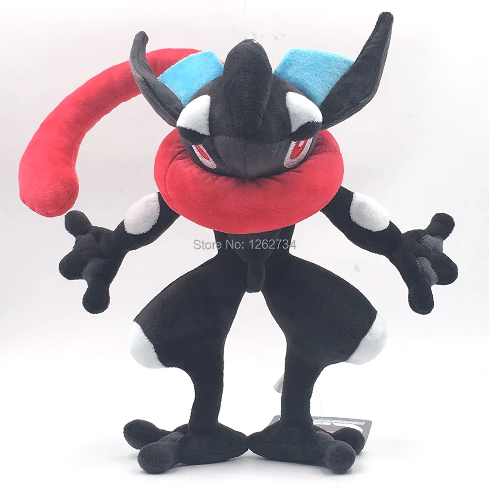 Отель Greninja блестящий черный 25 см мягкие куклы животных подарок для лучшего