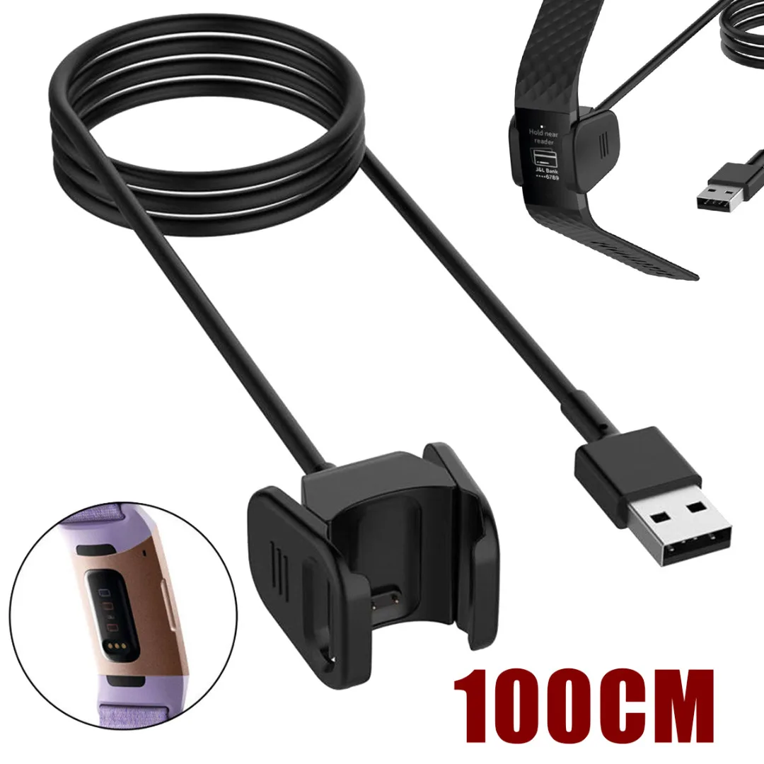 Портативный мини инструмент для улицы черный 100 см USB кабель зарядки замена Fitbit