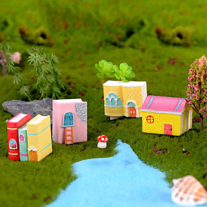 DIY Мини ремесло орнамент Смолы миниатюрный Сказочный Сад декоративная книга