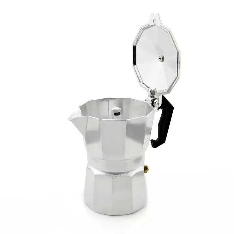 Легкая итальянская портативная Кофеварка Moka из алюминия с фильтром для быстрого
