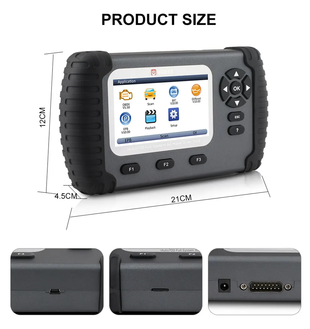 Vident IAUTO700 4 3 &quotlcd профессиональная полная система диагностический инструмент