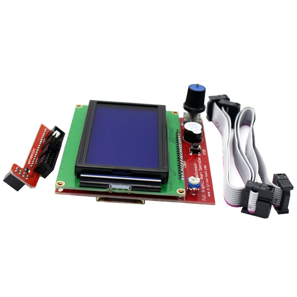 

New 1 x LCD12864 Controller + 1 x Switch Board + 2 x 30cm Cable LCD Control Panel 3D Printer Controller Display