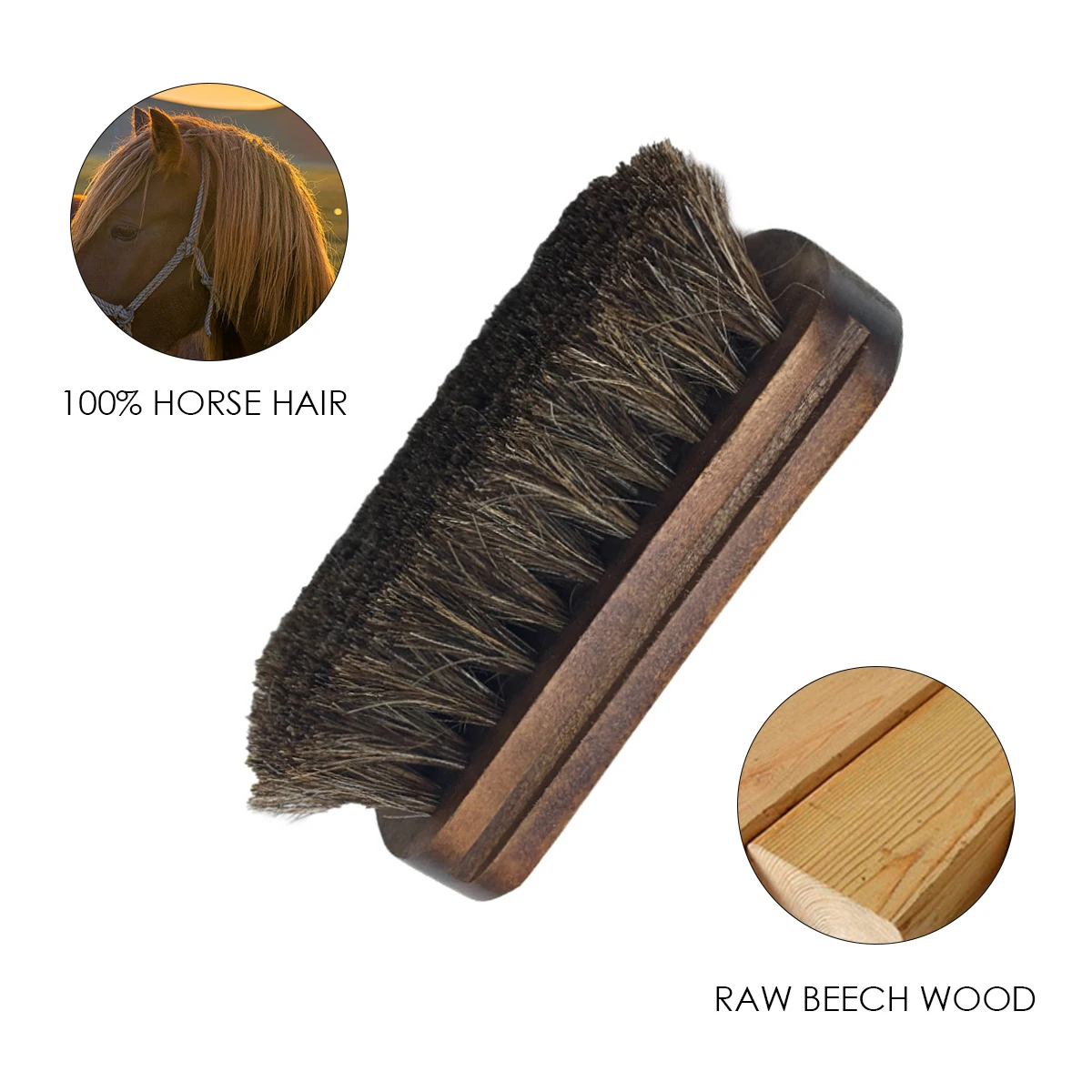 Обувь из конского волоса блестящая щетка мягкая натуральная щетина деревянная