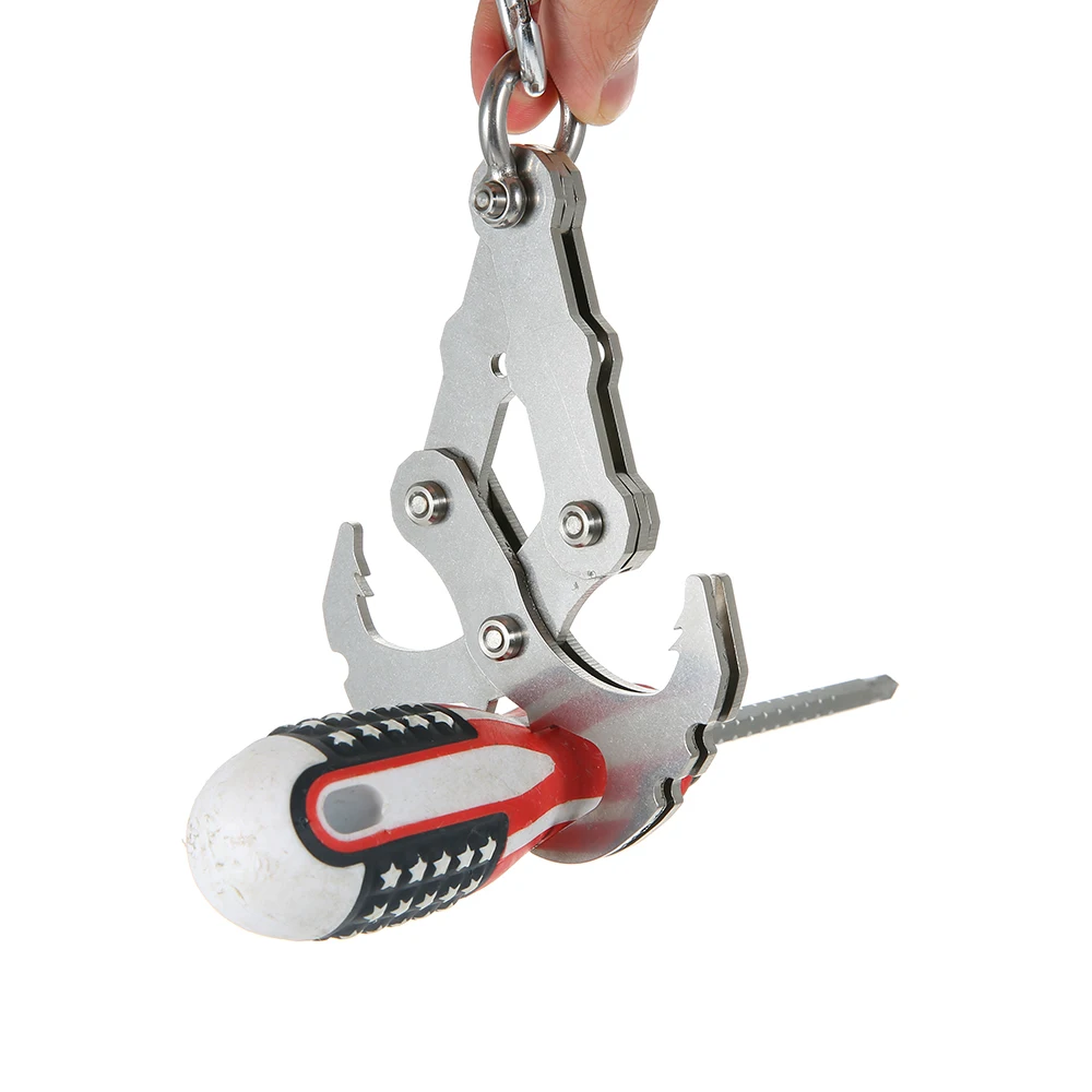 

Folding Grappling Gravity Hook Stainless Steel Outdoor Climbing Claw Carabiner Car Traction EDC Tool Key Chain Camping Equipment