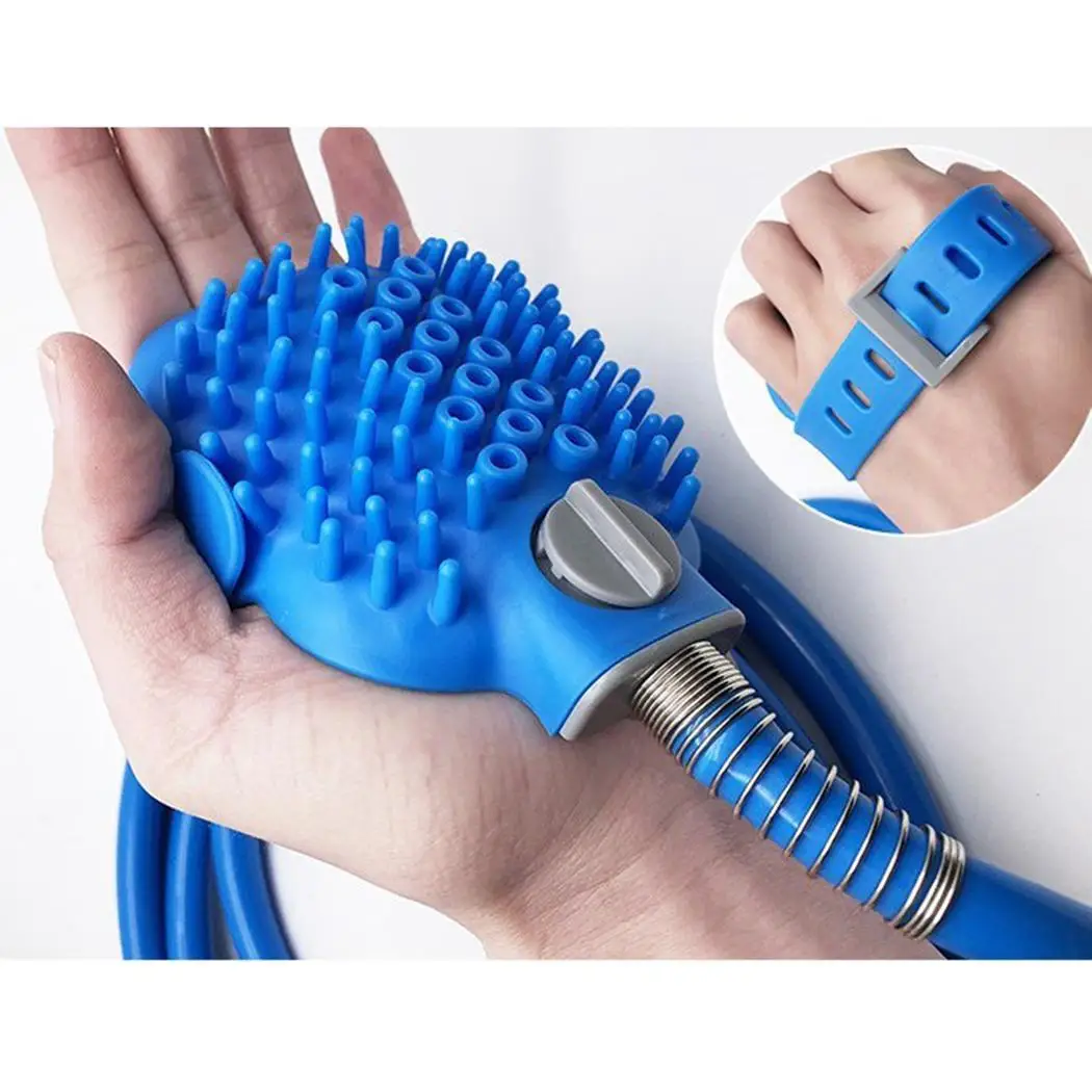 Pet Dogs Cats Bathing Watering Sprayer Cleaning Shower Head Tool Blue 250cm /98.43inch Accessories |