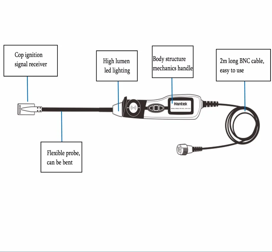 Hantek HT25COP For DSO8060 Digital Oscilloscope Signal Probe Coil-on-Plug Ignition Waveform Of Automobile Diagnostic-tool | Инструменты