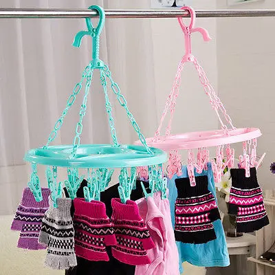Круглая пластиковая подвесная сушилка 18 зажим вешалка для одежды Нижнее белье