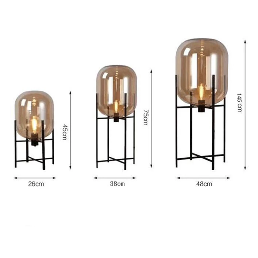 Современный Стеклянный светодиодный напольный светильник Vloerlamp стоячий s