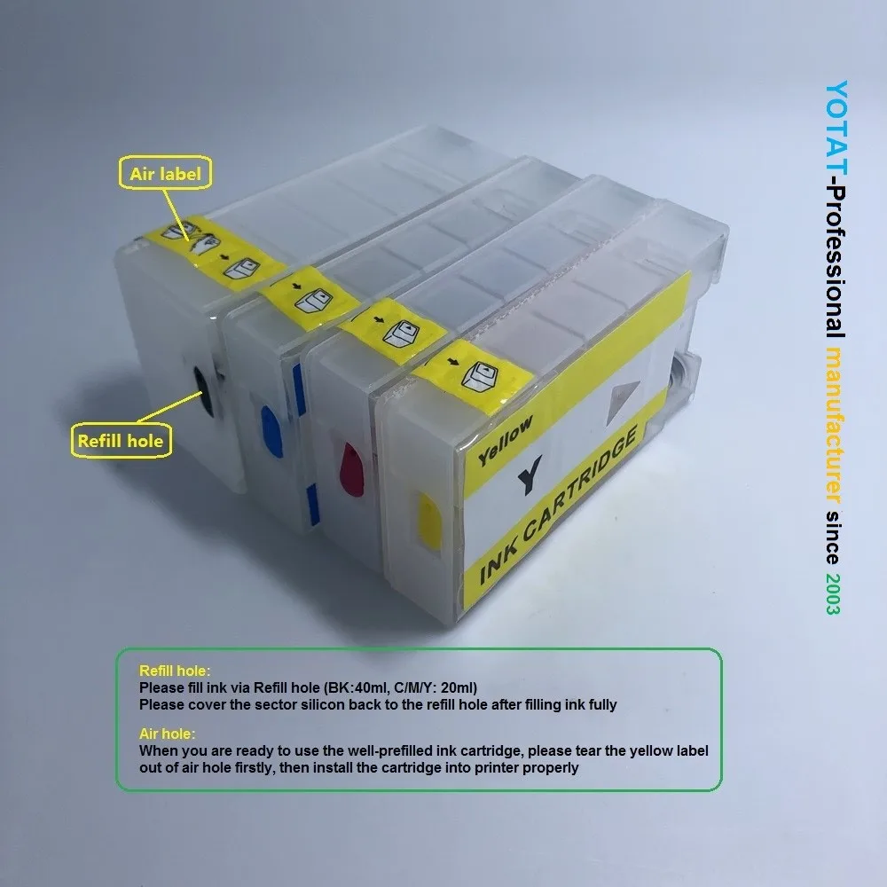 

YOTAT 1set Refillable ink cartridge PGI-1500 PGI1500 PGI-1500XL For Canon MAXIFY MB2050 MB2354 MB2150 MB2750 printer