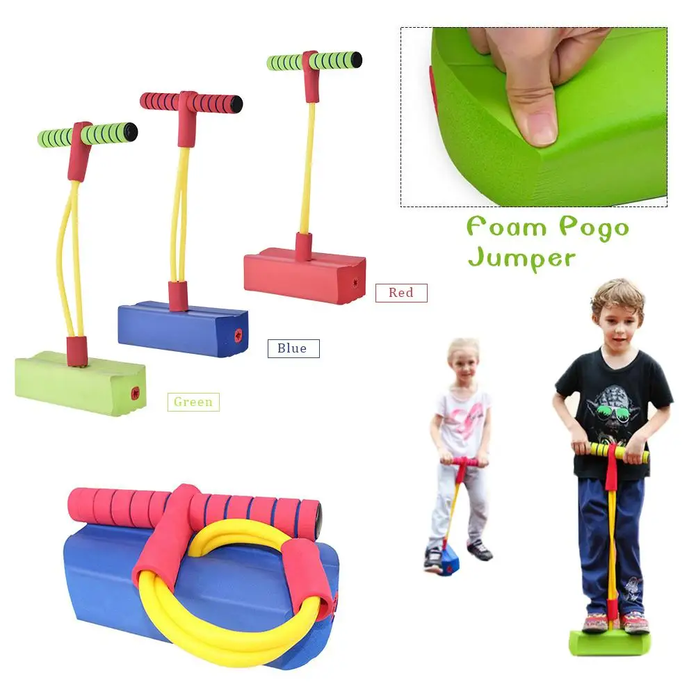 Вспененный джемпер Pogo Deluxe Bungee Boing для детей, веселая и безопасная палочка Pogo, прочный джемпер из вспененного материала и банджи для детей 2 и выше, футболка для малышей