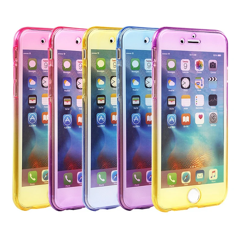 Защитный чехол на 360 градусов для Huawei Mate 20 Lite 10 P Smart 2019 Honor градиентный Мягкий из