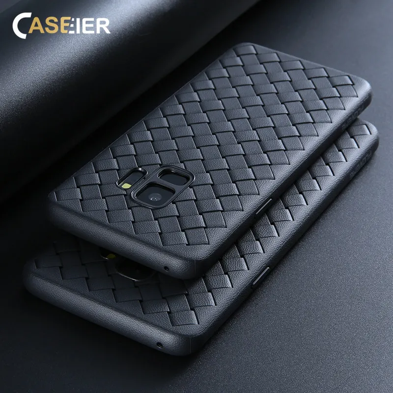 CASEIER Weaving Case For Samsung Galaxy S10 Lite S9 Plus Note 9 Ultra Thin Phone Cover Funda Coque |