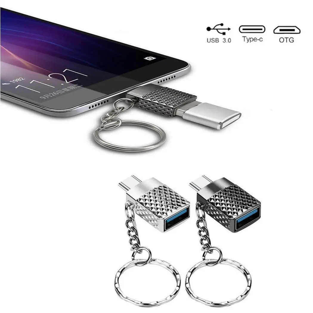 Портативный Тип C на USB Порты и разъёмы OTG кабель адаптер конвертер для|Адаптеры SIM
