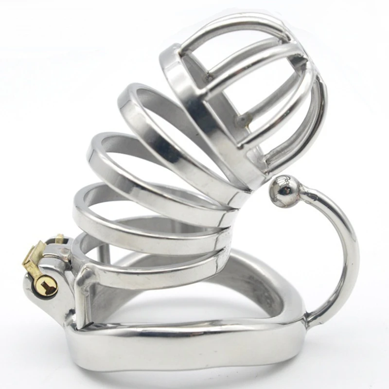Stainless Steel Male Chastity Devices Large Cock Cage With Base Arc Ring Penis Sleeve Lock Adult Games Bondage Sex Toys For Man | Красота и