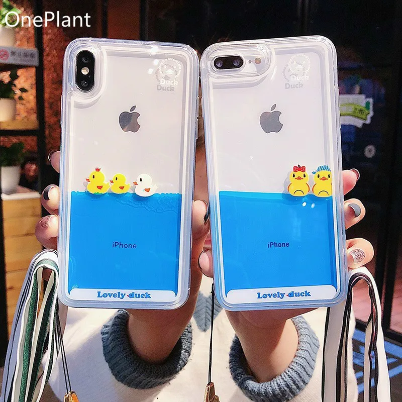 Милый чехол для телефона с рисунком iPhone 12 11 Pro X XR XS MAX SE2020 7 8 Plus 3D плавающая утка