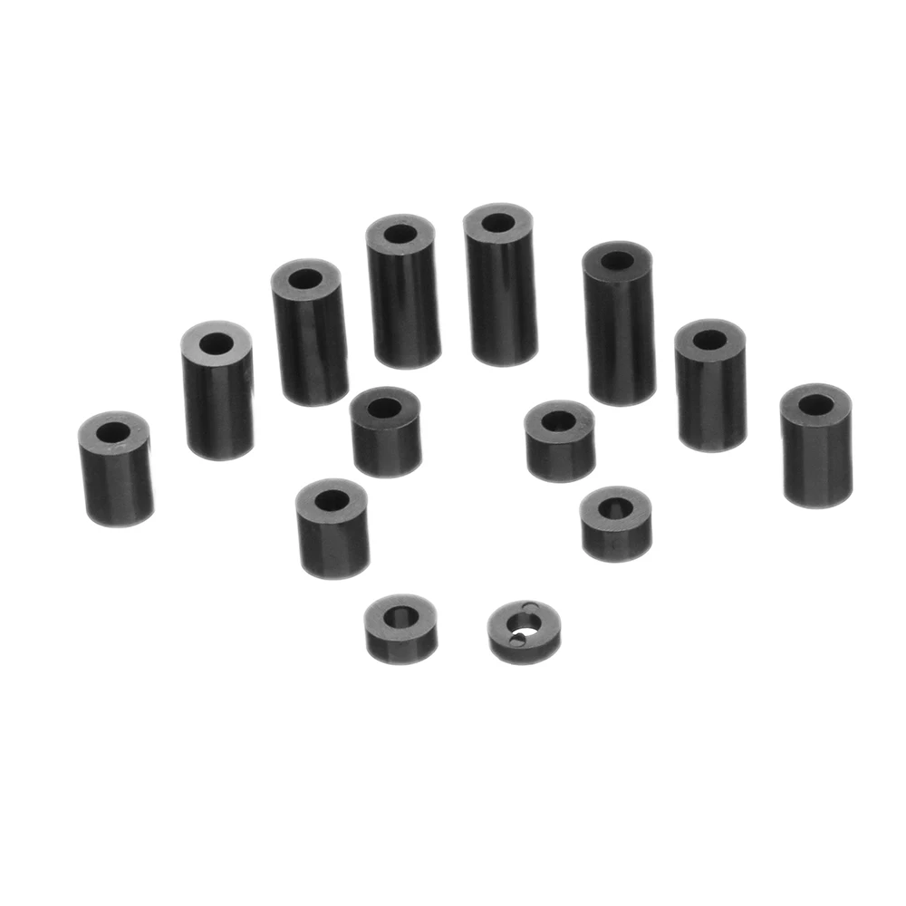 Suleve M3NR3 140 шт. M3 Черный/Белый Нейлоновый круглый столбец без резьбовой прокладки