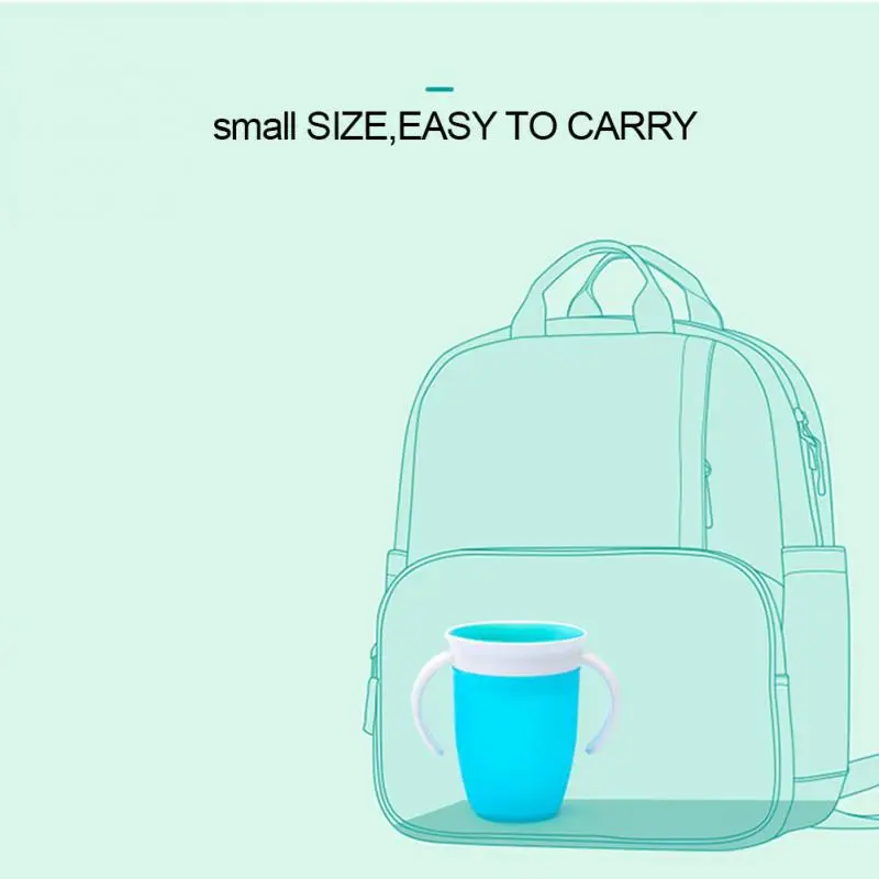 360 градусов можно поворачивать Детская обучающая чашка для питья с двойной