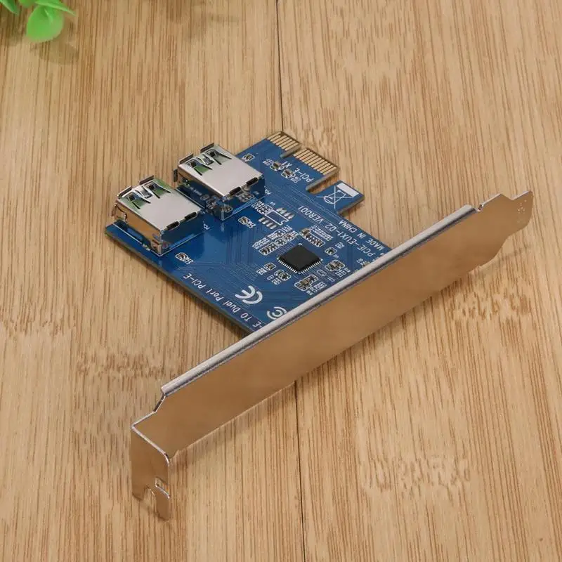 PCI Express e до Dual USB 3 0 Порты и разъёмы Extender конвертерная плата адаптера Плата
