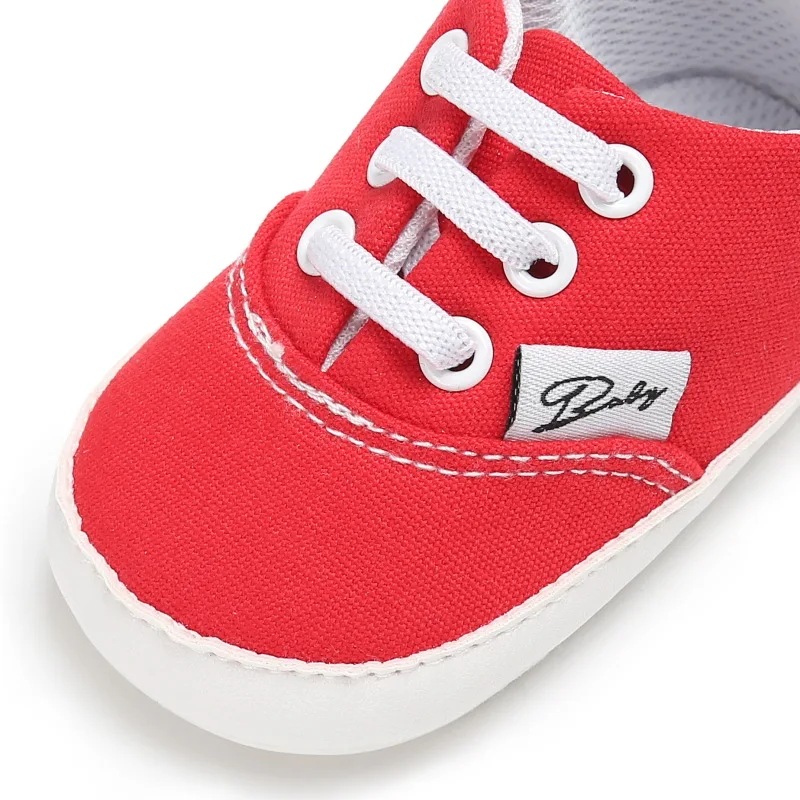 Милая однотонная обувь для новорожденных парусиновая малышей moda infantil Babyschoenen