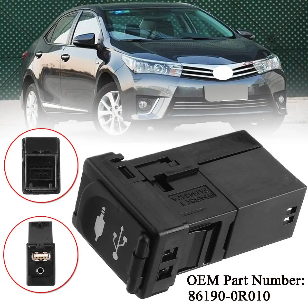 Универсальный автомобильный адаптер AUX с usb портом 1 шт. для Toyota Rav4 Camry Yaris Corolla Avalon