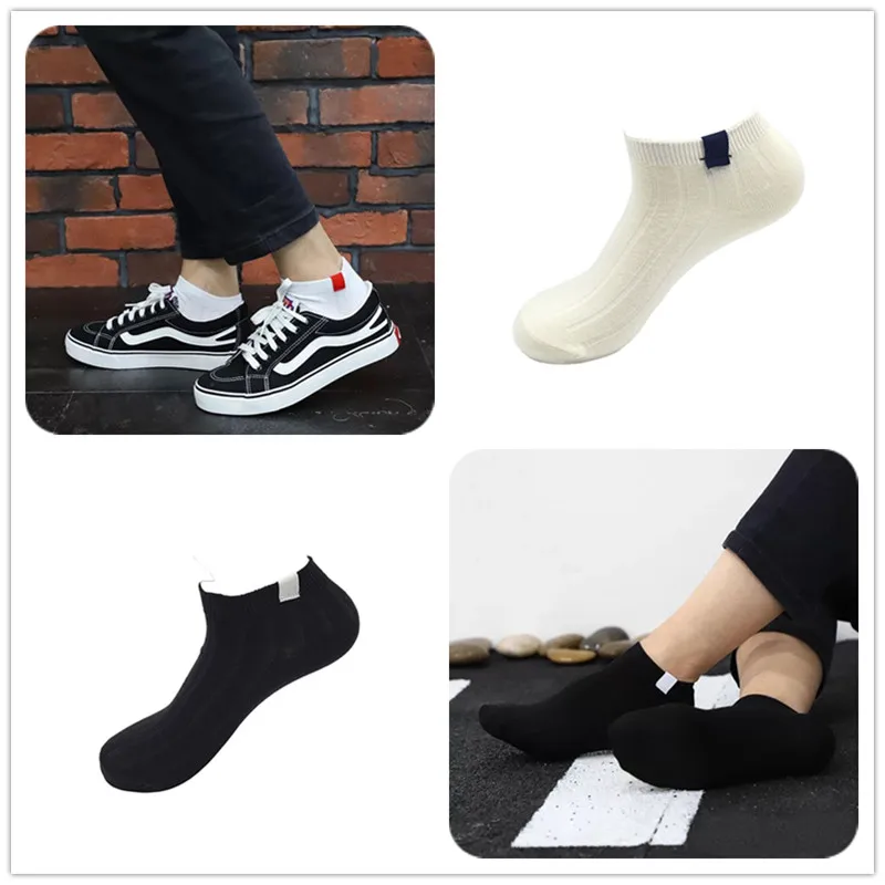 Seveups 5 пар/10 пар цветные короткие носки мужские 100 хлопок высокое качество пары