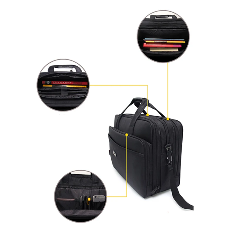 Сумка для ноутбука большая вместительность ударопрочный бизнес портфель