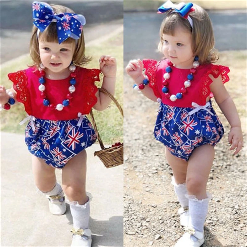 Кружевное боди для маленьких девочек Летний комбинезон цветочный без рукавов |