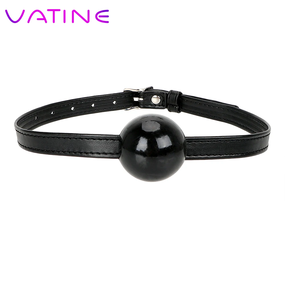 Силиконовый кляп VATINE с кожаным открытым ртом фиксация оральной игры для взрослых