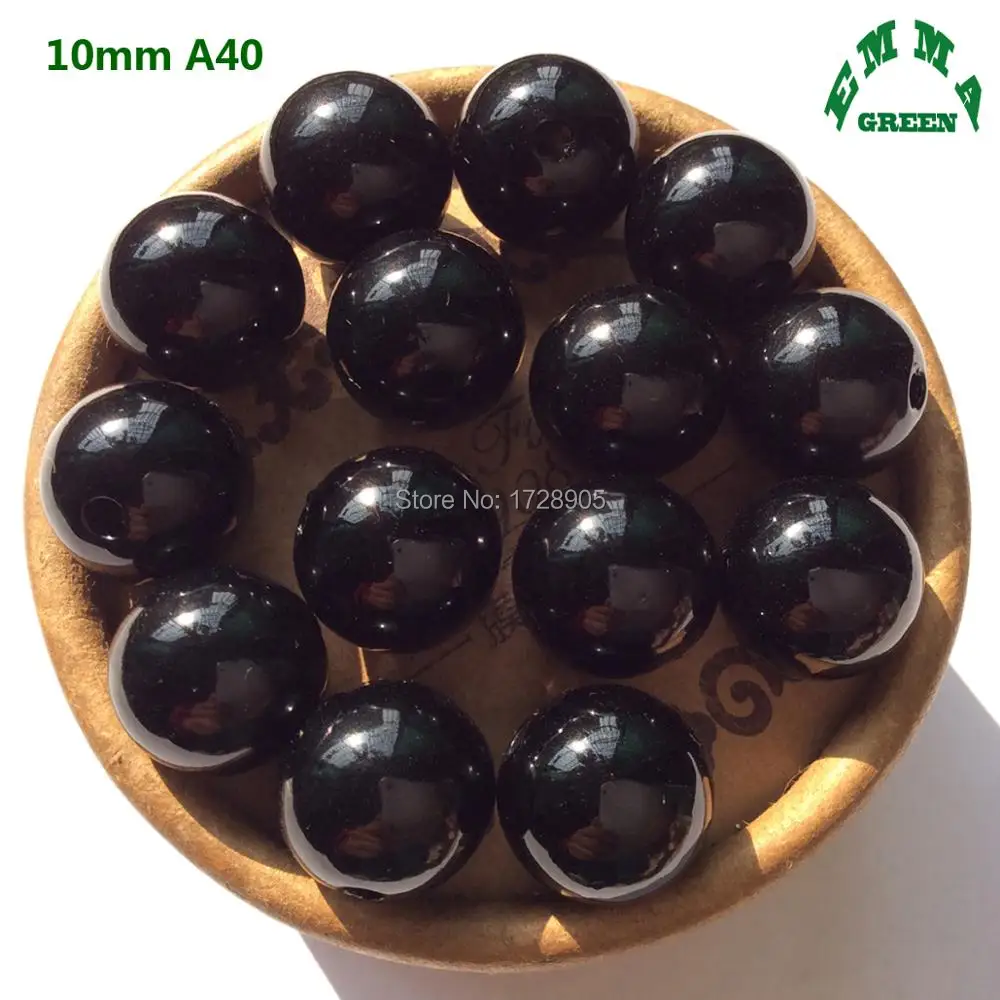 Beads for Jewelry making ABS Pearl Beads A40 Black Bead 6mm to 30mm Chunky beads Bubblegum Beads Loose Bead for Vase fill