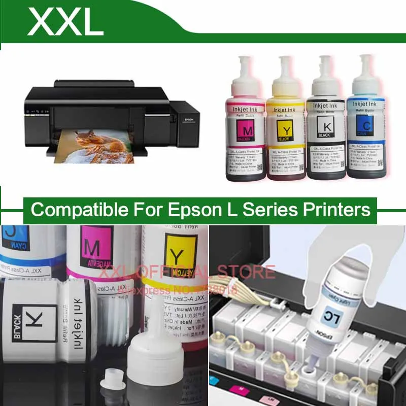 Набор чернил для Epson ET4550 L130 L1400 L1455 ET 4550 L 130 1400 1455 набор Refil 664 T6641 ECOTANK | Компьютеры и
