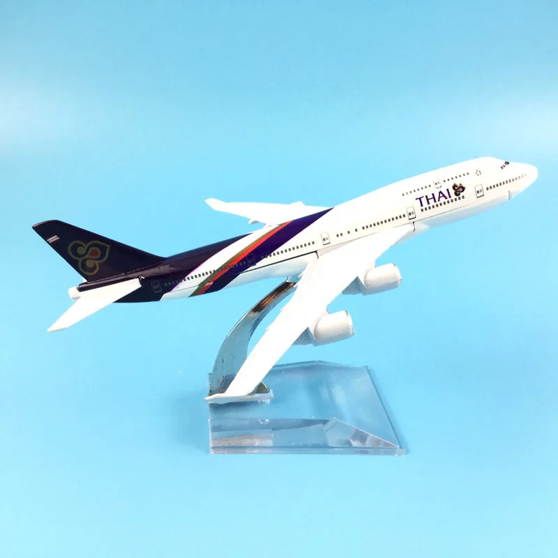 Модель самолета 16 см Thai Airways Boeing 747 модель 1:400 литье под давлением металлические