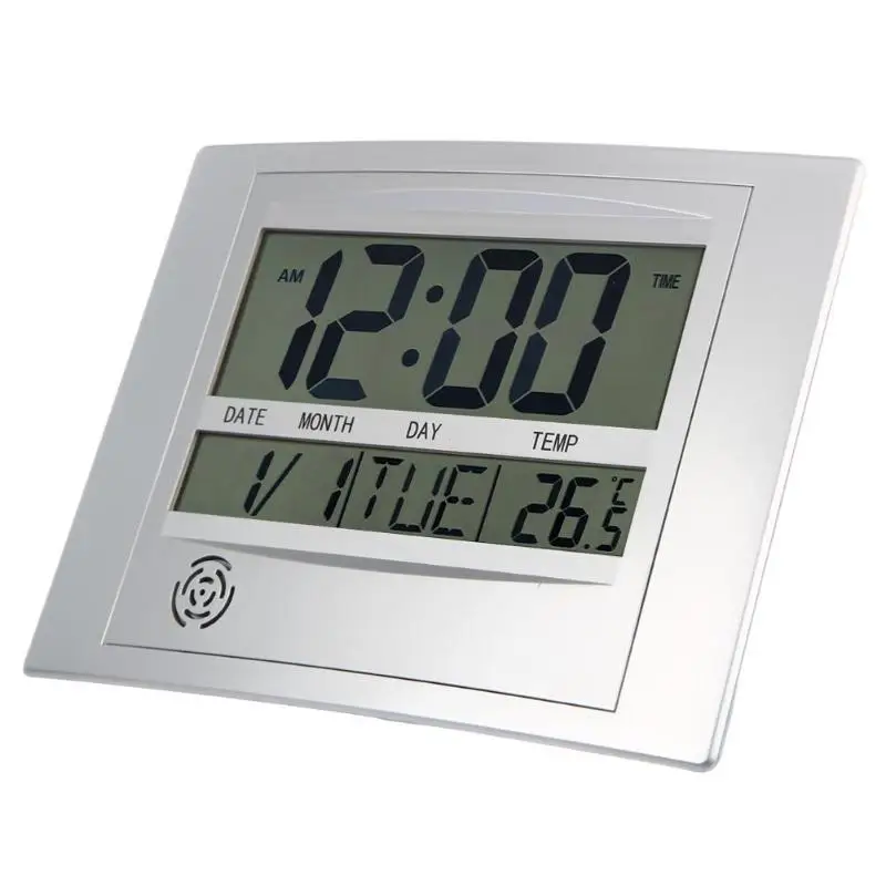 LCD Цифровые настенные часы с термометром электронный календарь измеритель