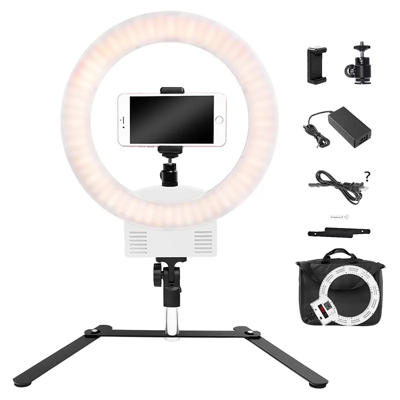 FOSOTO FT 12B Led фотографическое Освещение 3200 5600K 3 Горячая обувь для камеры телефона