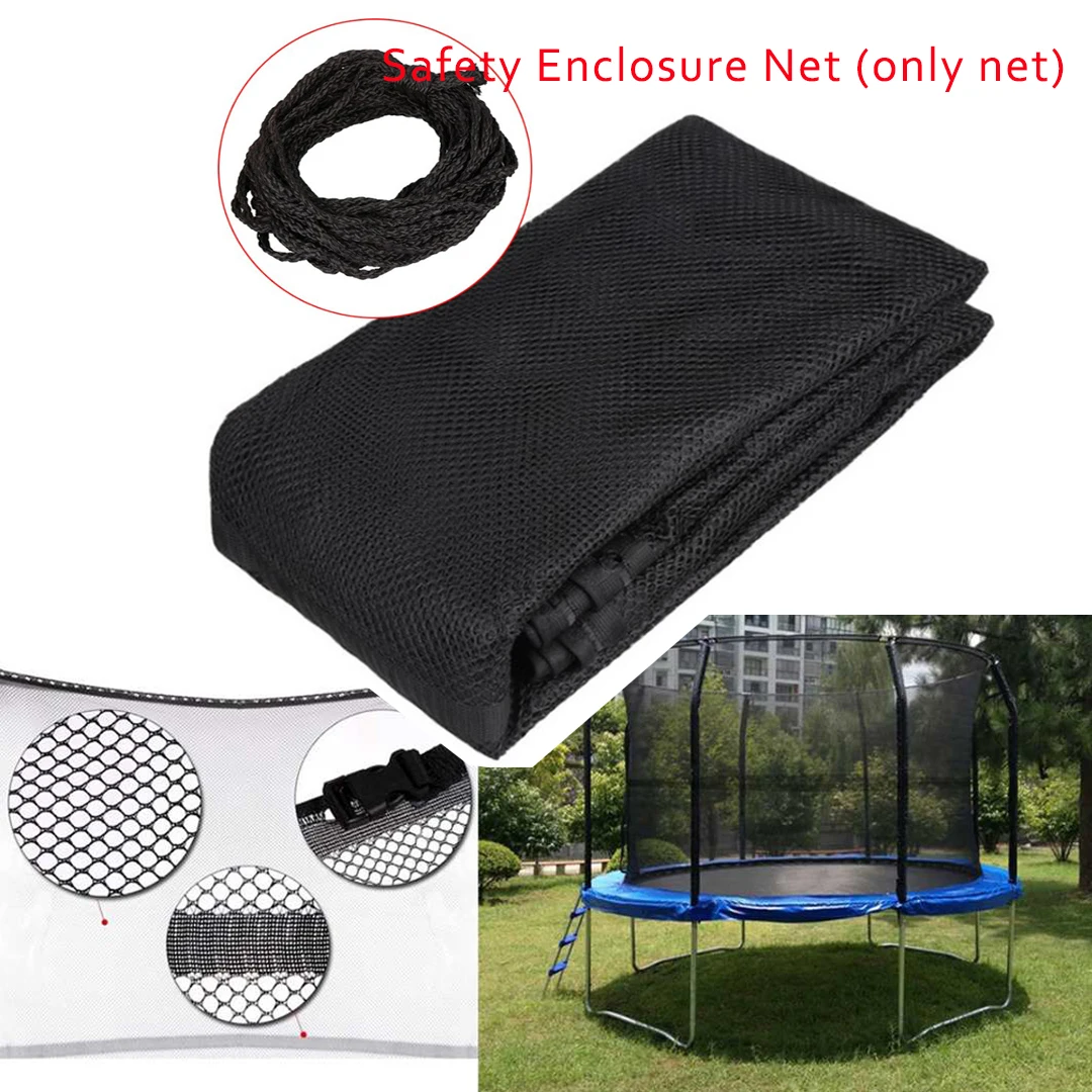 Outdoor Trampoline Net Replacement Trampoline Bounce Safety Enclosure Net For Round Frame Trampoline 14 Feet 8 Pole