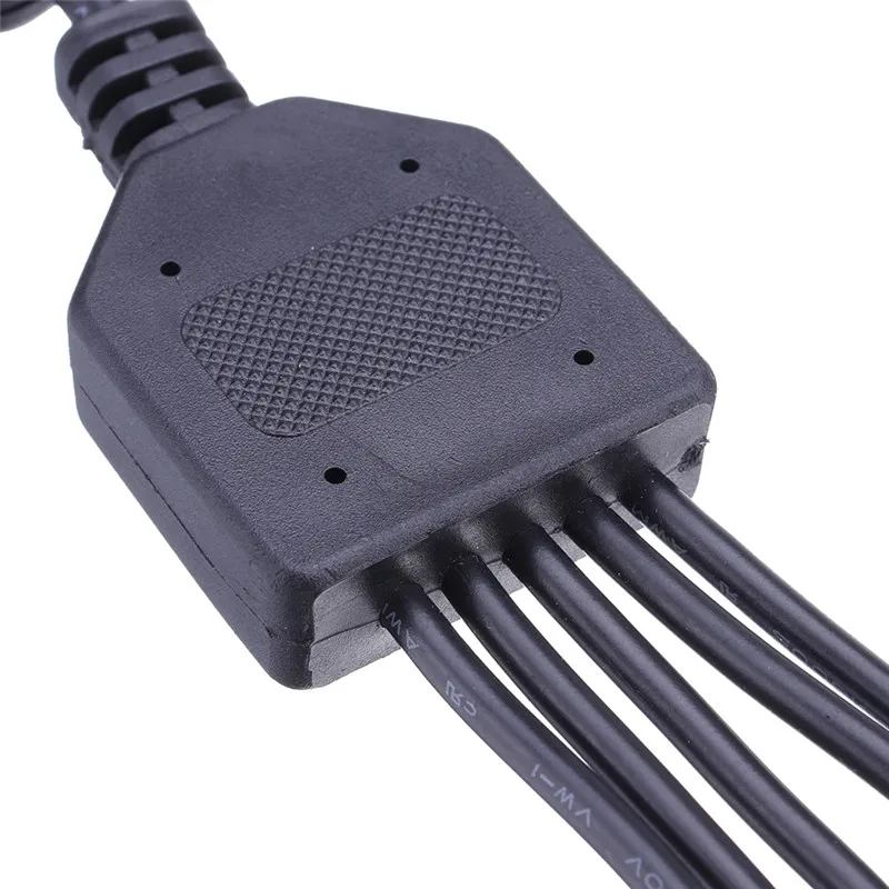 CLAITE DC12V 5.5*2.1mm 1 Female to 5 Male Way Splitter Connector with Switch for CCTV Camera LED Strip Light | Аксессуары для