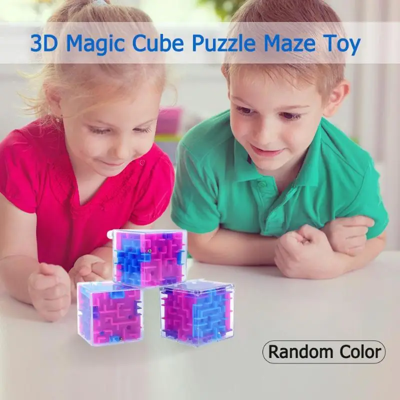 3D волшебный куб головоломка Лабиринт игрушка для детей образовательные капсулы
