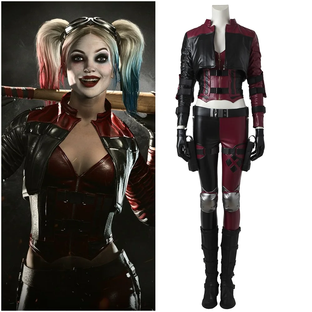 Injustice 2 Gods среди нас Harley Quinn маскарадный костюм ручной работы|Костюмы из фильмов и
